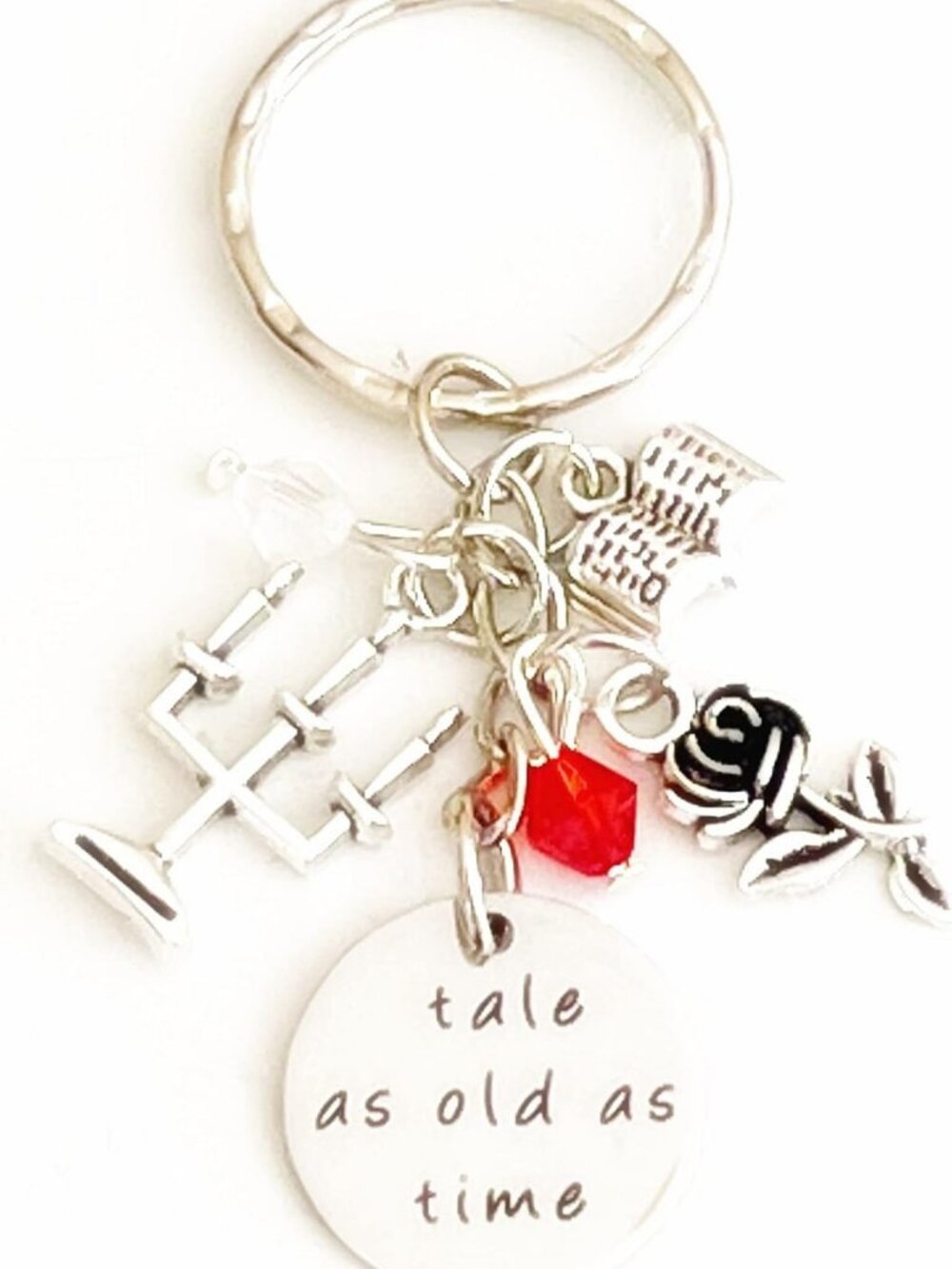 Belle Charm Keychain - Beauty and the Beast Accessories, Perfect Gift for